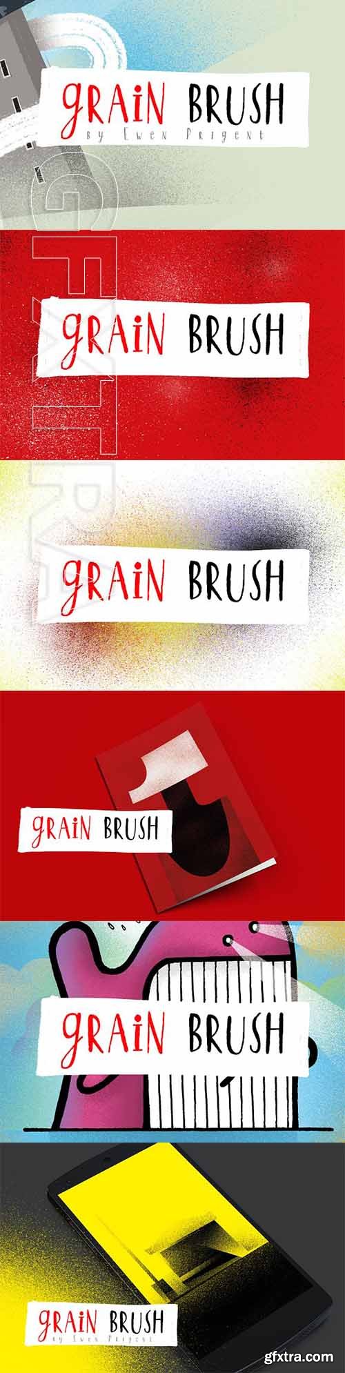 CreativeMarket - Grain Brush - Vintage Texture - Ink 2310797