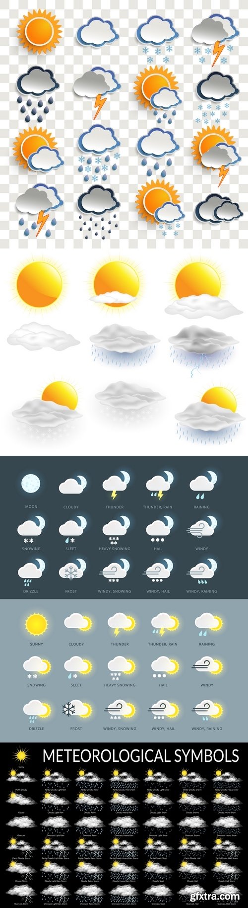Vectors - Weather Shiny Icons Mix 19