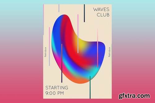 Waves Club Flyer Poster