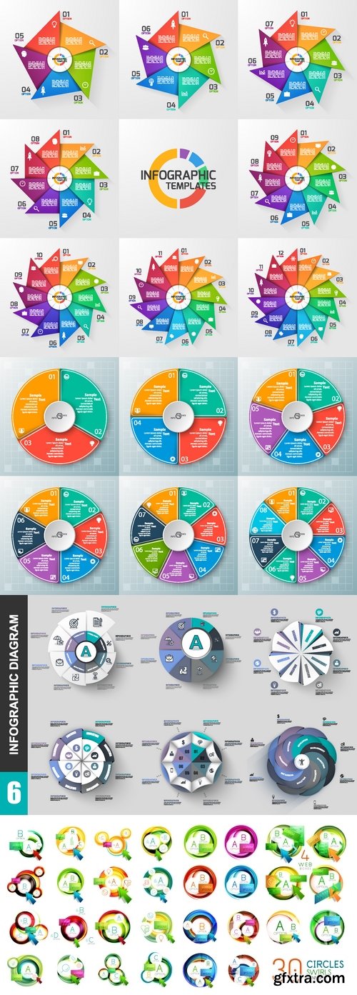 Vectors - Option Infographics Elements 92