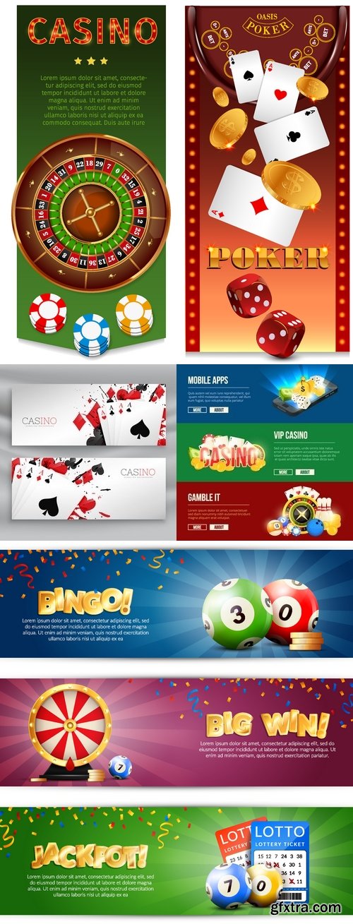 Vectors - Shiny Casino Banners 3