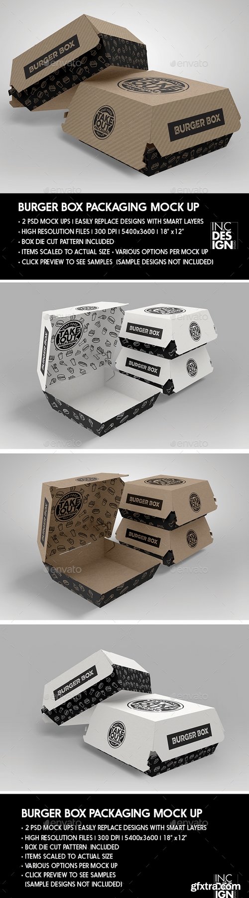 GraphicRiver - Burger Box Packaging Mock Up 19575562
