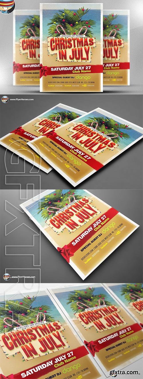 CreativeMarket - Christmas in July Flyer Template v2 2317984