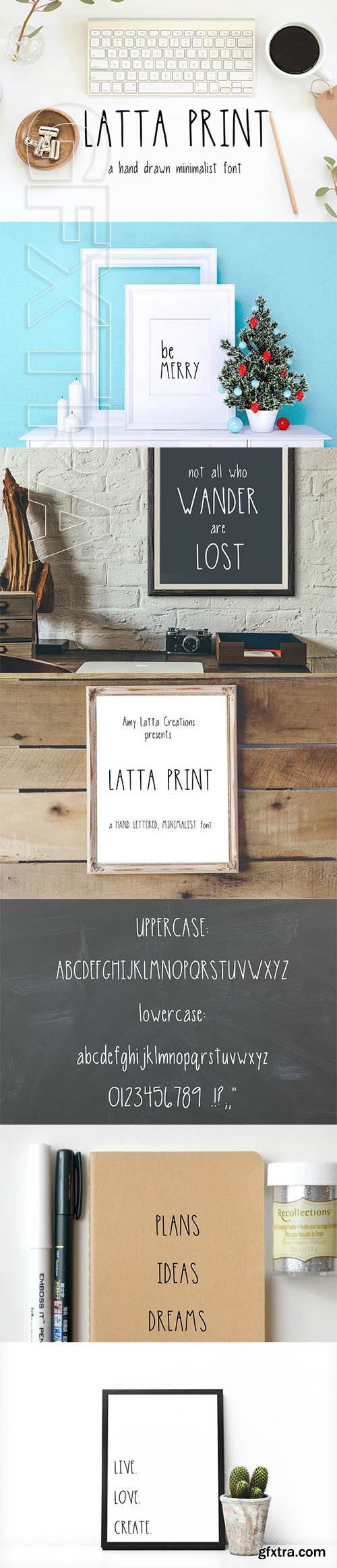 CreativeMarket - Latta Print A Minimalist Print Font 2335160