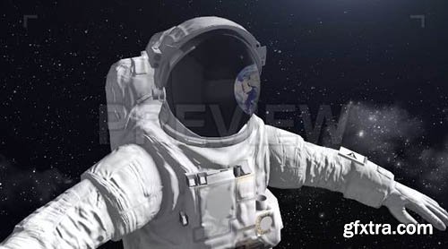Astronaut In Space Viewing Earth - Motion Graphics 65984