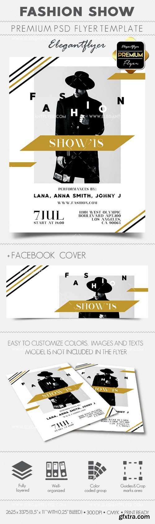 Fashion Show – Flyer PSD Template + Facebook Cover
