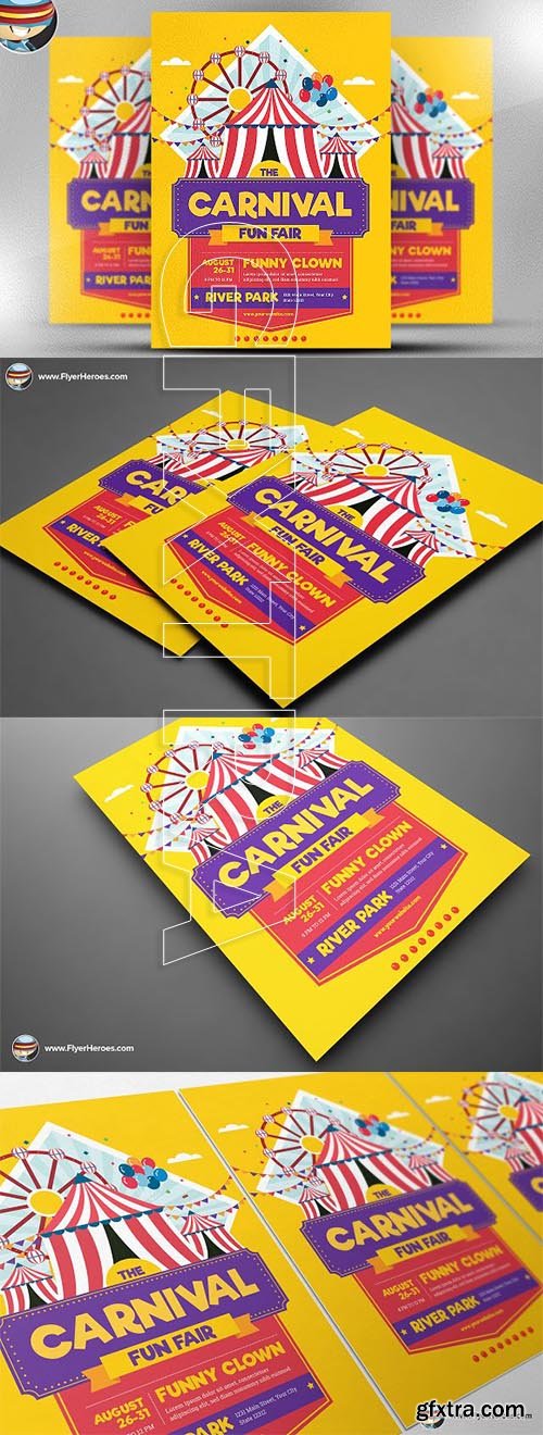 CreativeMarket - Carnival Funfair Event Flyer 2315021