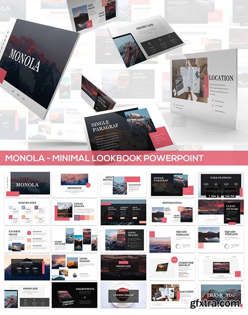 CreativeMarket - Monola - Minimal Lookbook 2288338