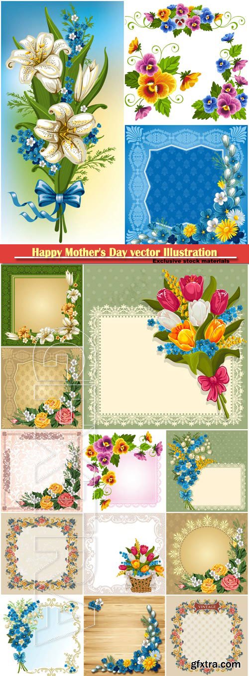 Vintage backgrounds, frames with beautiful flowers