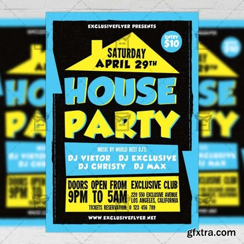 House Party – Club A5 Flyer Template