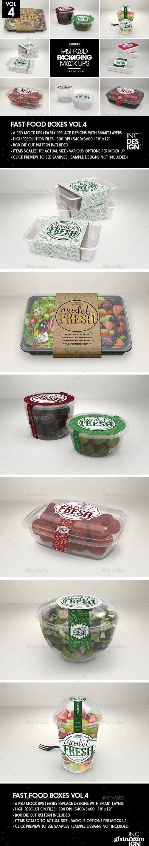 Graphicriver - Fast Food Boxes Vol.4: Take Out Packaging MockUps 17969199