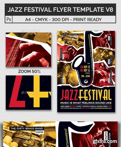 GraphicRiver - Jazz Festival Flyer Template V8 16848019