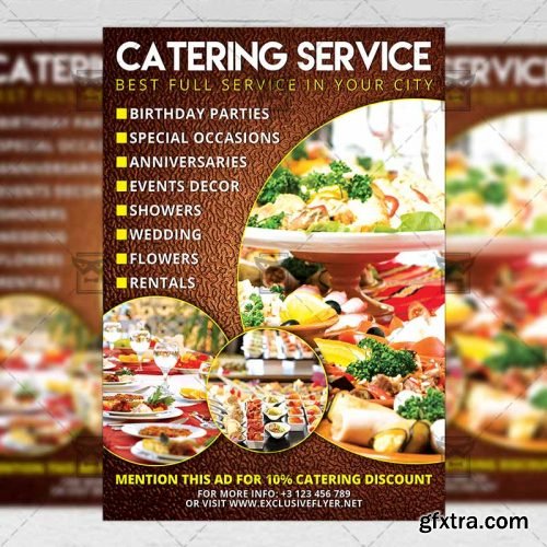 Catering – Food A5 Flyer Template