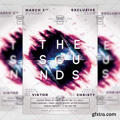 The Sounds – Club A5 Flyer Template