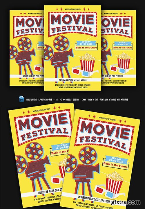 CreativeMarket - Movie Festival Night Flyer 2334142