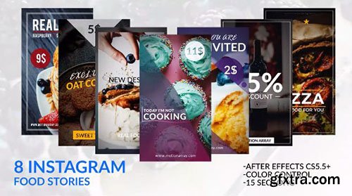 8 Instagram Food Stories - After Effects 65805