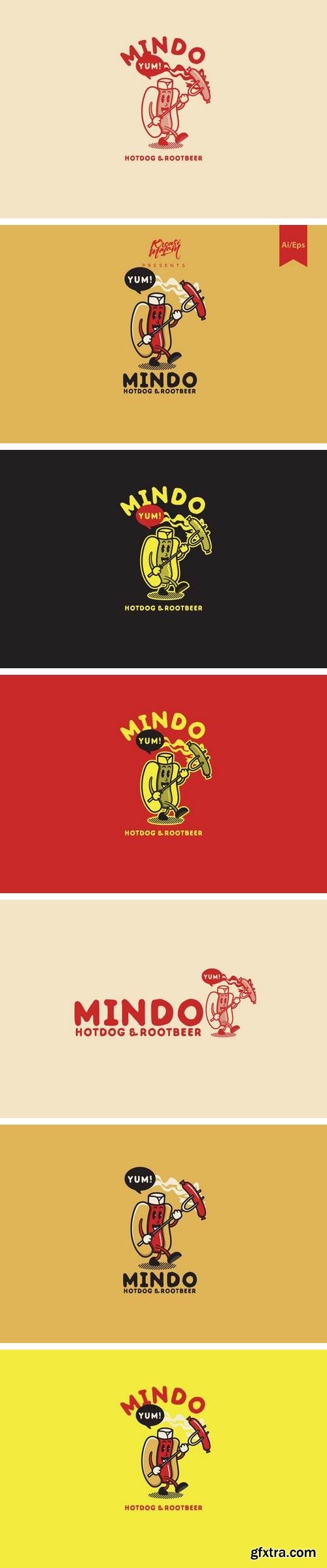 Mindo Hotdog Logo Template