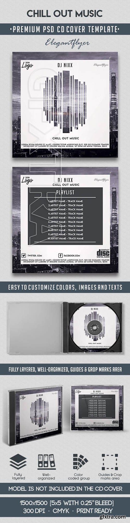 Chill Out Music – Premium CD Cover PSD Template