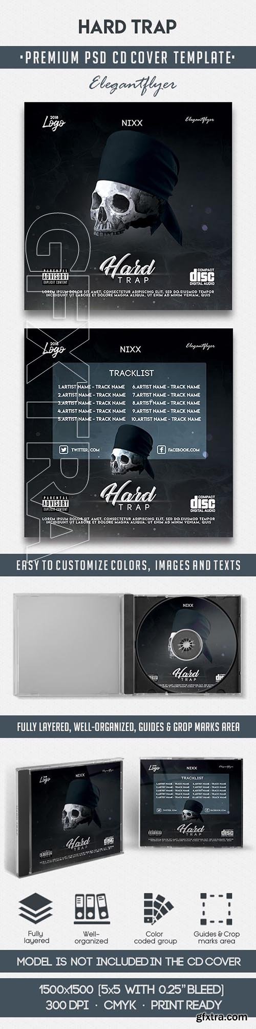 Hard Trap – Premium CD Cover PSD Template