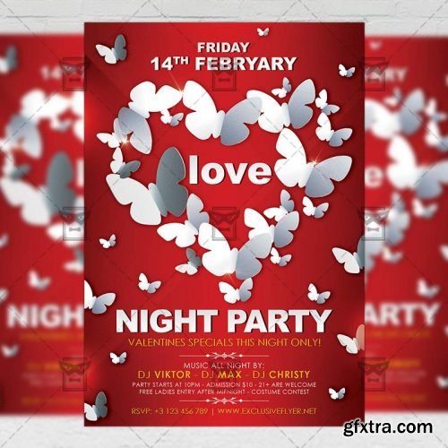 Love Night Party – Seasonal A5 Flyer Template