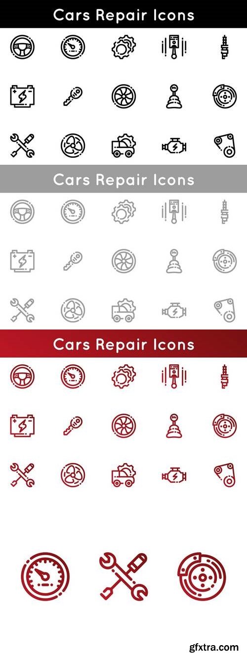 Cars Repair Icons