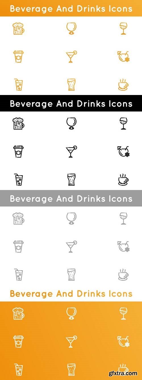Beverages And Drinks Icons