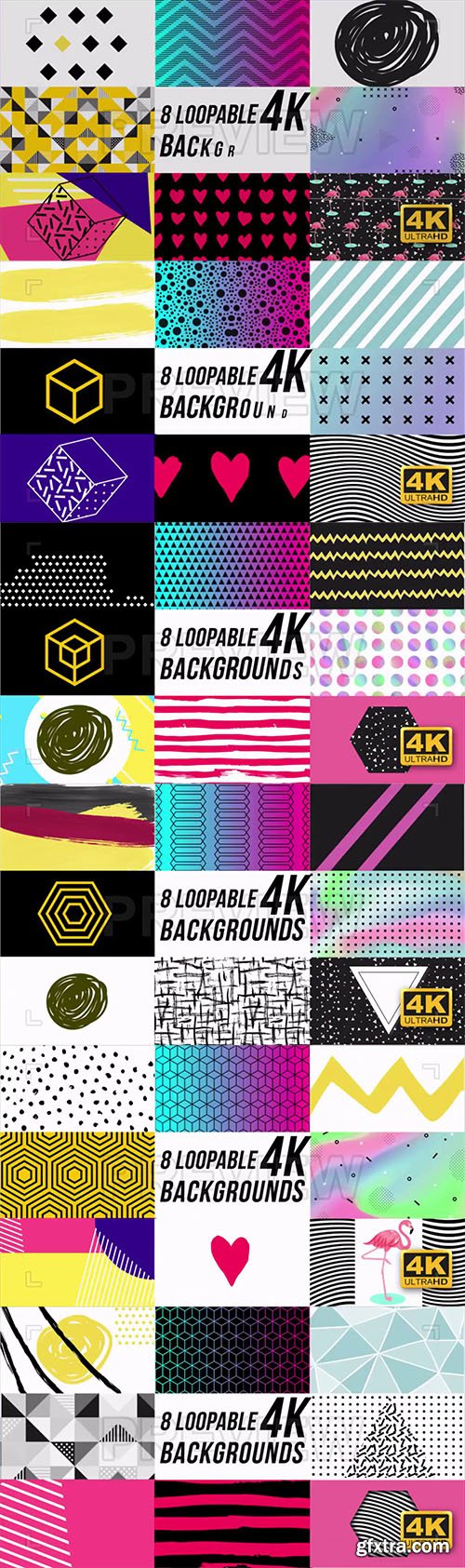 8 Trendy Loopable Backgrounds 68849