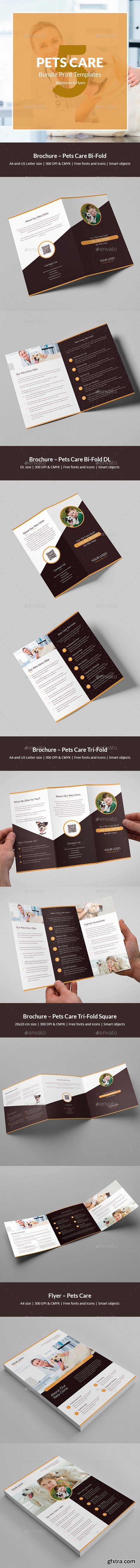 Graphicriver - Pets Care – Bundle Print Templates 5 in 1 21406879