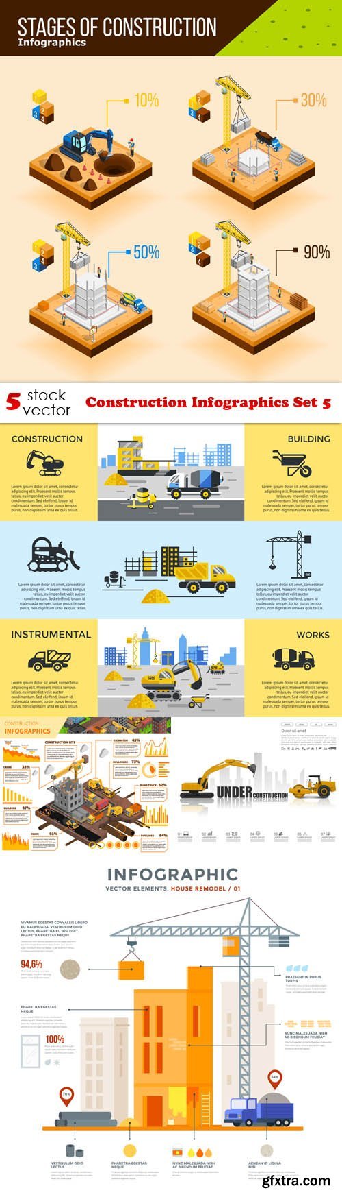 Vectors - Construction Infographics Set 5