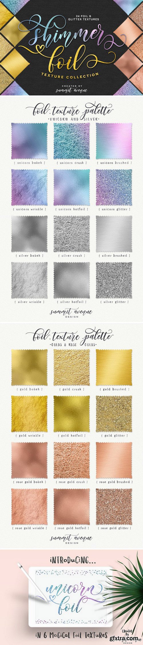 CM - Shimmer Gold-Rose Gold Foil Textures 1609408