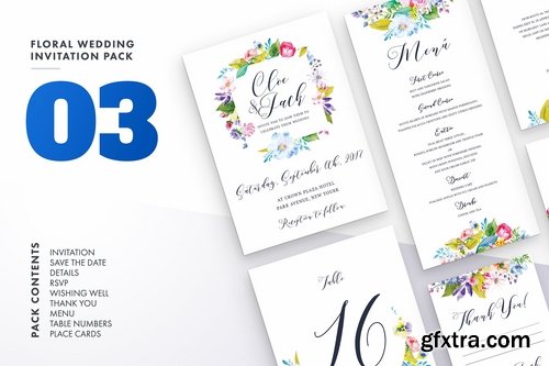 CM - Floral Wedding Invitation Set Vol.3 2319093