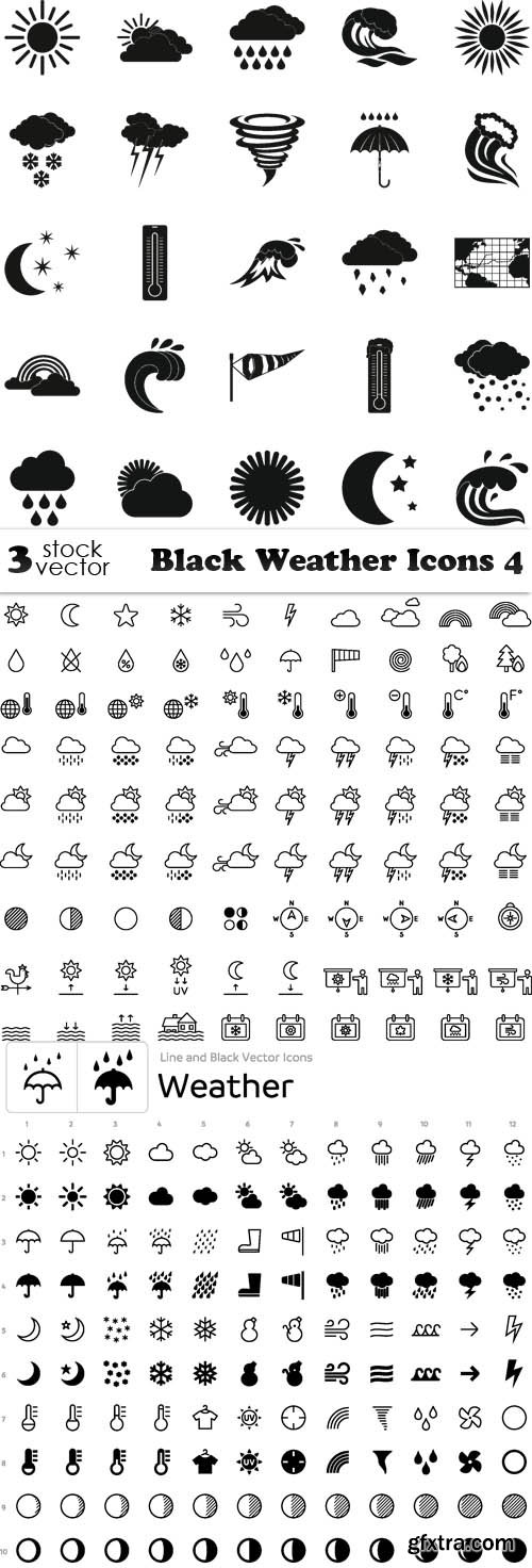 Vectors - Black Weather Icons 4