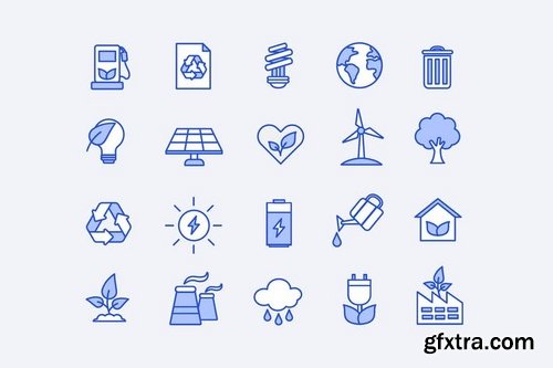 Blue Energy Icons