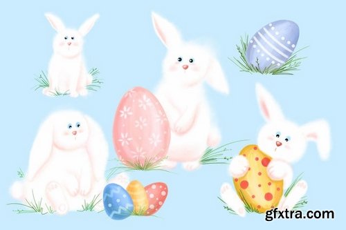 Fluffy Easter Bunny Clipart