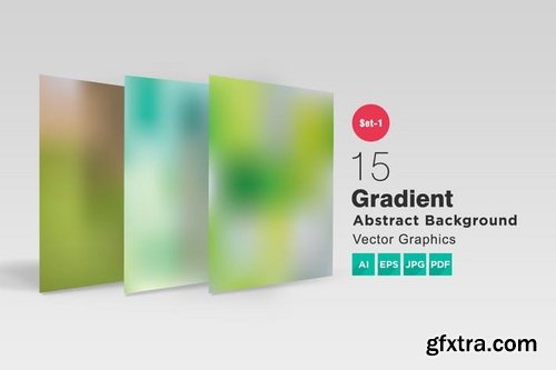 15 Gradient Abstract Backgrounds Set 2