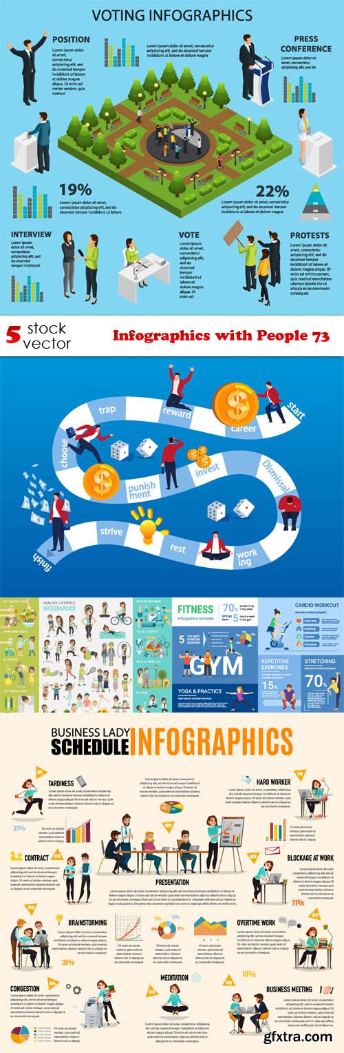 Vectors - Infographics with People 73