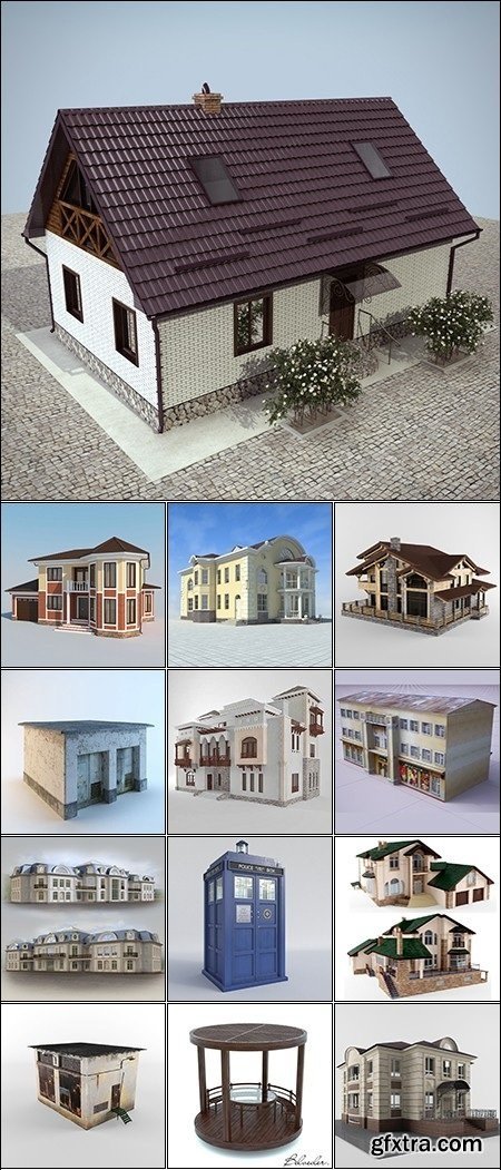 Classic Building 3D Models Collection