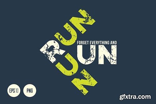 CreativeMarket - Run Run Run t-shirt design 2348897