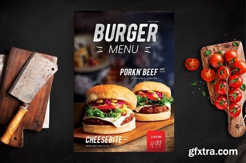 Burger Flyer and Poster