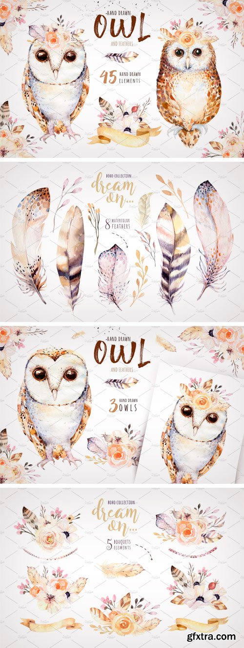 CM - Watercolor Cute Owls II 2294671