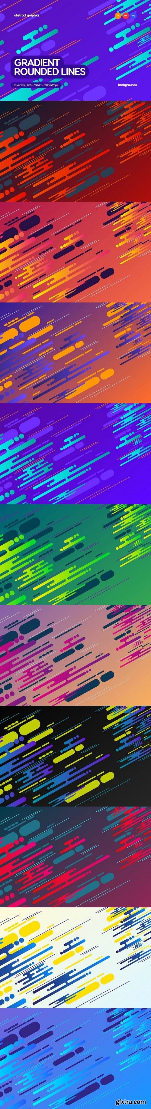 Gradient Rounded Lines Backgrounds