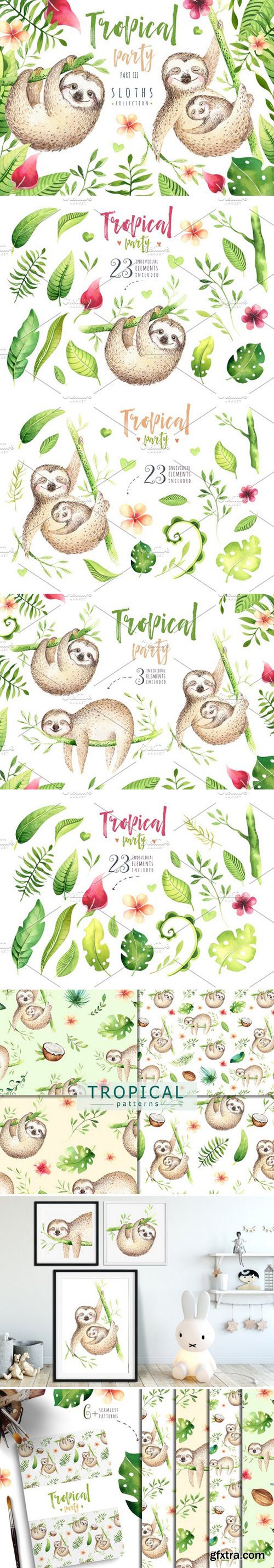 CM - Tropical party III. Sloth collection 1472257