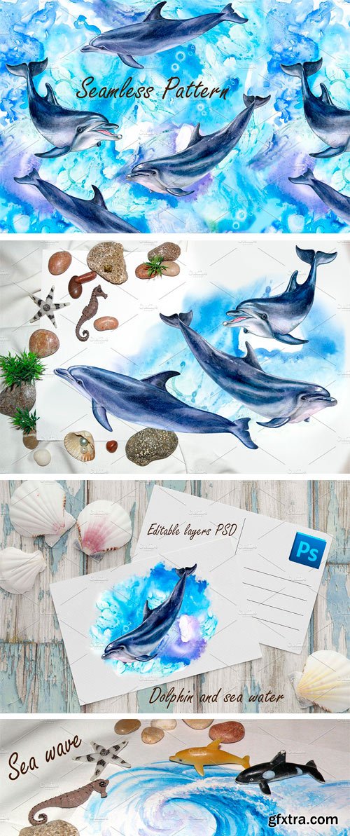 CM - Watercolor Dolphins 2316252