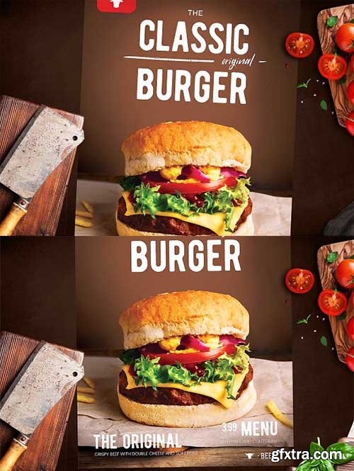 CreativeMarket - Burger Flyer 2368893