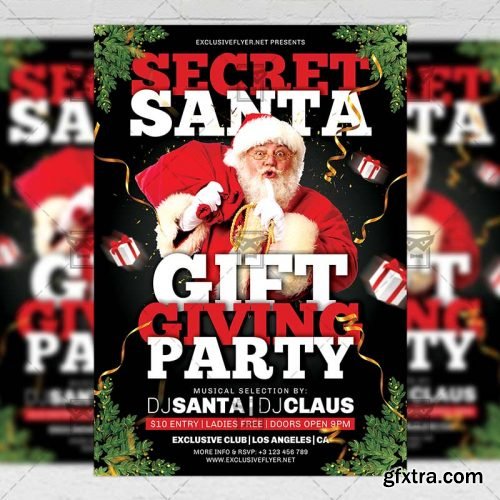 Secret Santa Night – Seasonal A5 Flyer Template