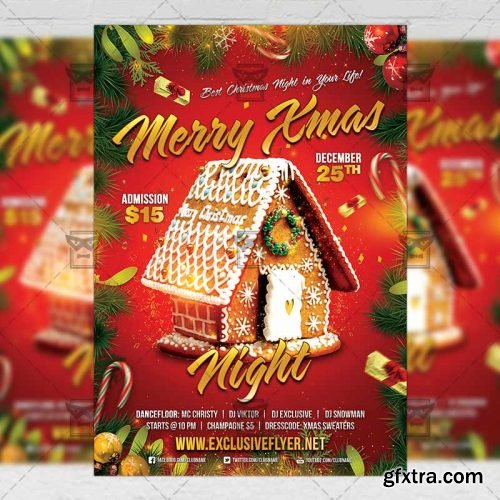 Merry Xmas Night 2018 – Seasonal A5 Flyer Template