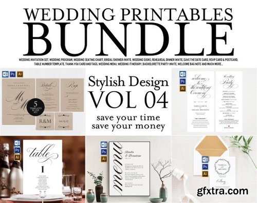 CreativeMarket Wedding Printables Bundle Style. 4 2296697