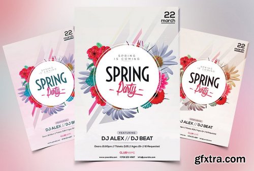 CreativeMarket Spring Party - PSD Event Flyer 2304076
