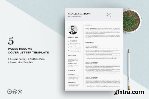 CreativeMarket Resume/CV - 5 Pages 2297000