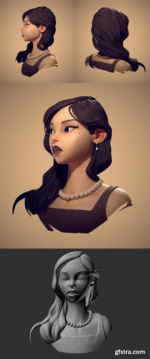 Tzuyu – Cartoon girl 3D model